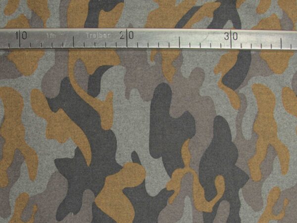 Wollwalk - Camouflage - grau-senf 01