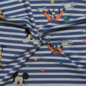 Jersey - Micky Maus & Goofy - Streifen blau