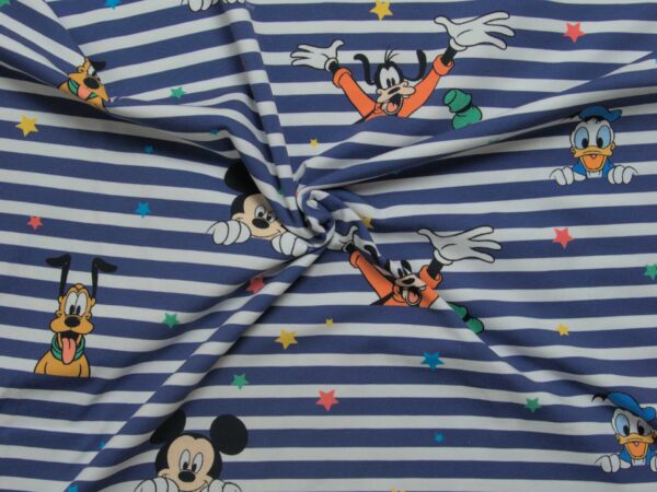 Jersey - Micky Maus & Goofy - Streifen blau